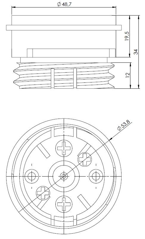 78331 Комплект для удлинения кассеты скрытого монтажа для RTL-Box 324 Vario - Размеры AFRISO 1