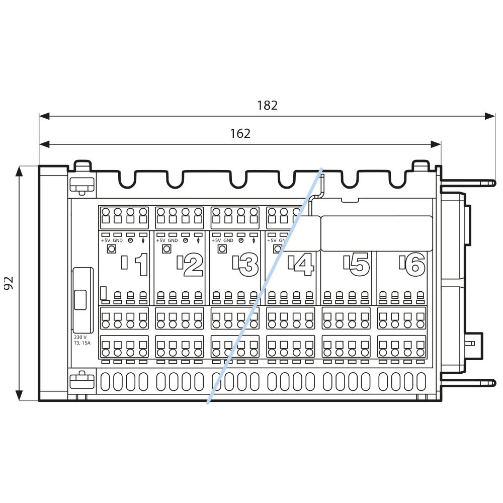 78115 Модуль управляющий проводной RM D6 CosiTherm - Размеры AFRISO 1