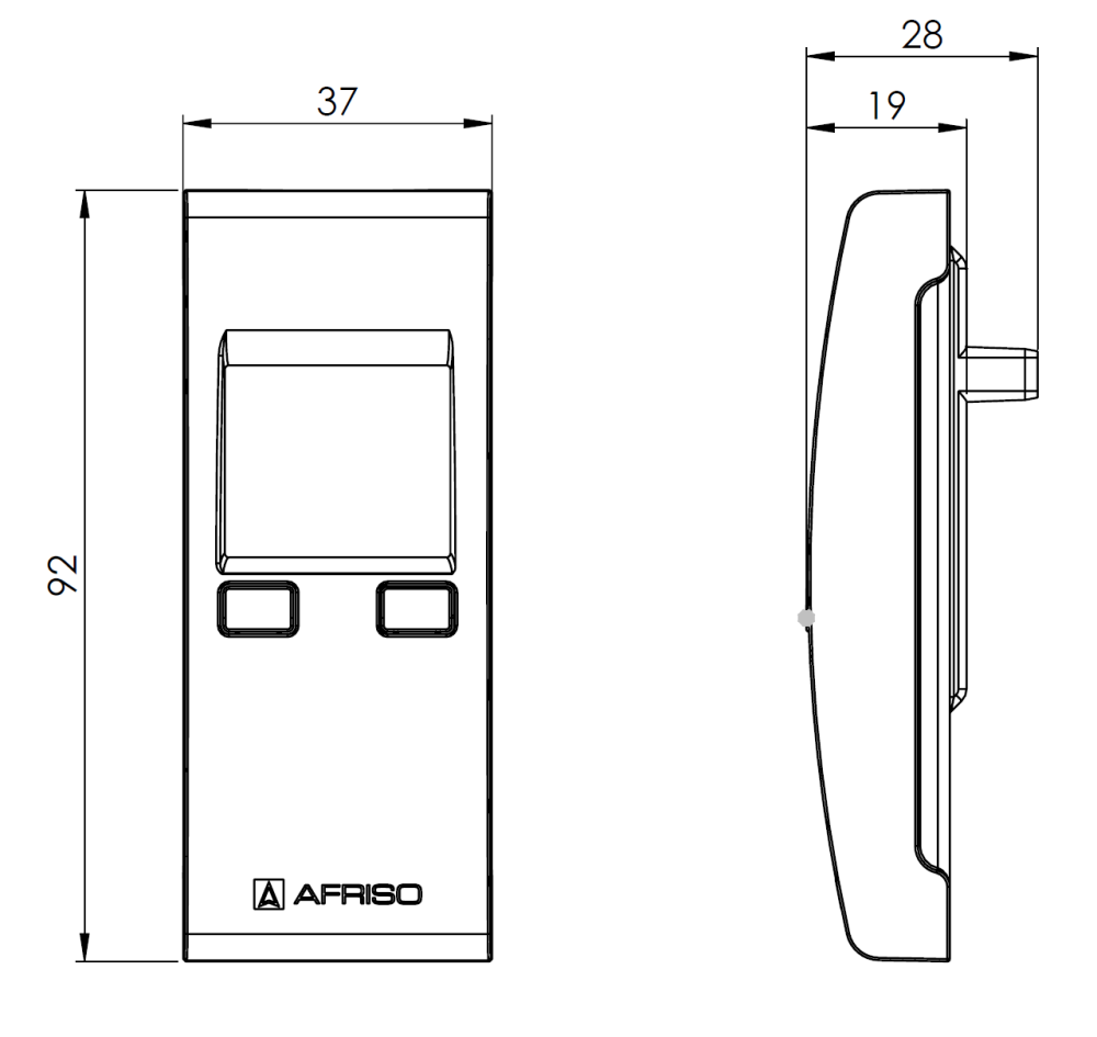 78113 Модуль временной UM CosiTherm - Размеры AFRISO 1