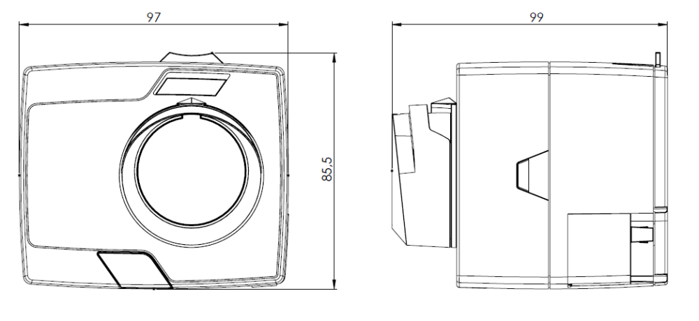 1434210 Привод электрический ARM 342 ProClick, 2- и 3-точечный, 24 В AC, 120 с, 6 Нм - Размеры AFRISO 1
