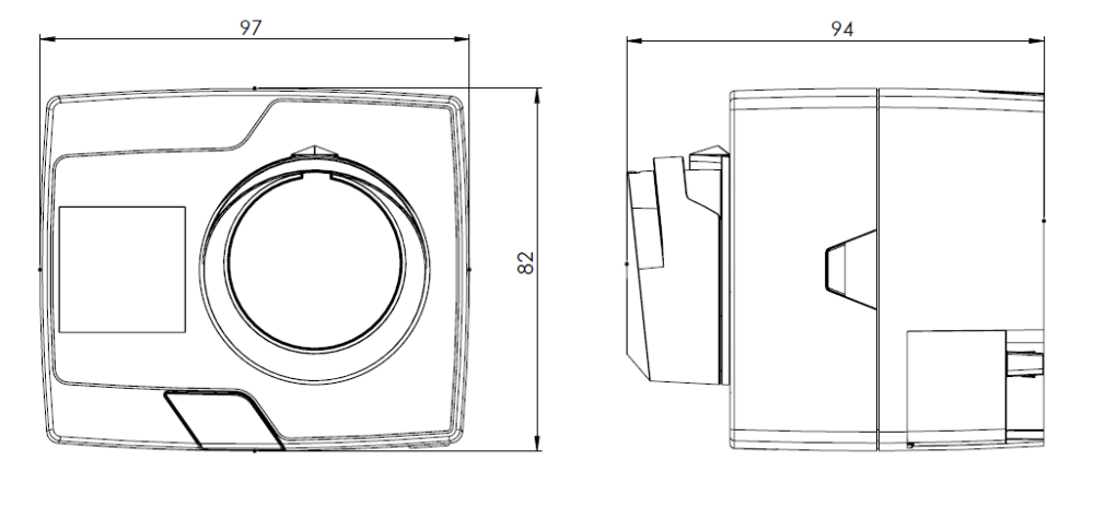 1534310 Привод-контроллер постоянной температуры ACT 343 ProClick - Размеры AFRISO 1