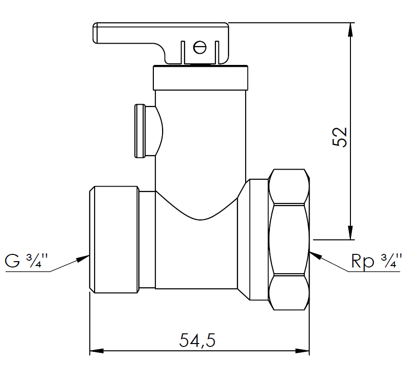 4223410 Предохранительный клапан AF8 для электрического бойлера с обратным клапаном - Размеры AFRISO 1