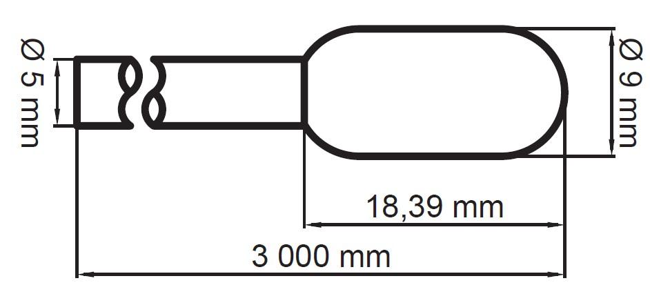 FS300 Датчик температуры, 3 м - Размеры AFRISO 1