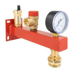 Группа безопасности котла BSS, Nmax UDT 42,6 кВт, с предохранительным клапаном MS 1,5 бар, с расширительного бака с быстроразъемным соединением