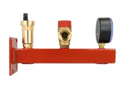 Группа безопасности котла BSS, Nmax UDT 73,6 кВт, с предохранительным клапаном MS 3 бар, с подключением расширительного бака