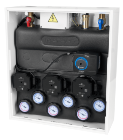 PrimoBox AZB 305 с гидрострелкой, 2 контура без смешивания и 1 контур со смесительным клапаном и приводом ARM