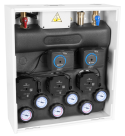 PrimoBox AZB 355 с гидрострелкой, 1 контур без смешивания и 2 контура со смесительным клапаном и приводом ARM