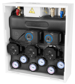 PrimoBox AZB 355 с гидрострелкой, 1 контур без смешивания и 2 контура со смесительным клапаном и приводом ARM