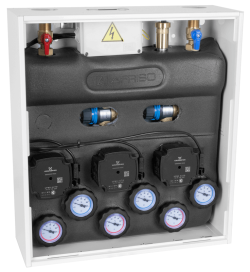 PrimoBox AZB 311 с гидрострелкой, 1 контур без смешивания и 2 контура с термостатическим клапаном ATM