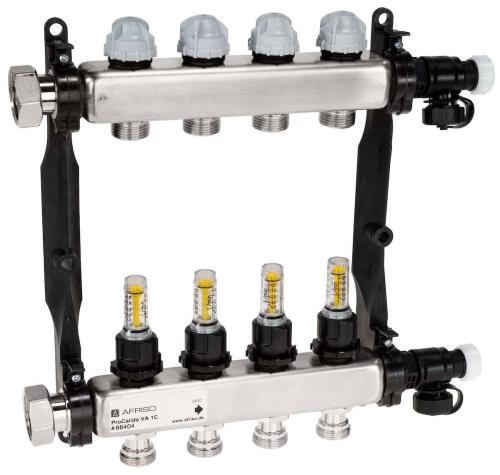 86404 ProCalida VA 1C из нержавеющей стали, 4 контура, гайки ВРП1'', 0,5 - 4,0 л/мин - Фотогалерея AFRISO 1