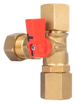 Манометрический кран AMC 3-ходовой, 2x гайка ВРП1/2'' x контрольное соединение НР1/2''