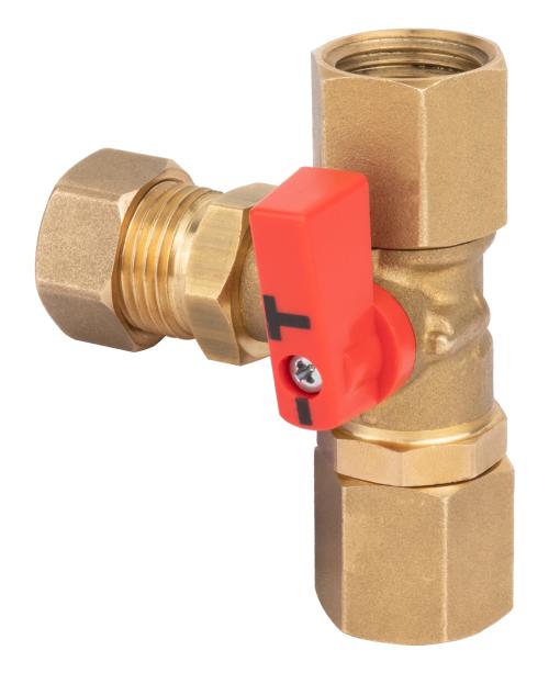 6353300 Манометрический кран AMC 3-ходовой, 2x гайка ВРП1/2'' x контрольное соединение НР1/2'' - Фотогалерея AFRISO 1