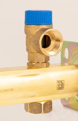 Группа безопасности ГВС BSB, Nmax UDT 111,5 кВт, с предохранительным клапаном MSW 6 бар, с подключением расширительного бака