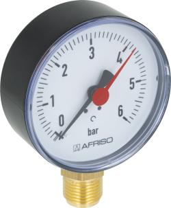 Манометр RF 80, fi80 мм, 0÷6 бар, НР1/2", rad, кл. 2,5