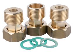 Комплект резьбовых соединений для клапана ATM, 3x гайки ВРП3/4" x НРК3/4", 2 обратных клапана