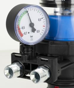 Масляный фильтр со встроенным воздухоотводчиком FloCo-Top-2CM MS-5, соединение НР3/8" x ВР3/8", короткий фильтрующий элемент Opticlean MS-5, 20-35 мкм