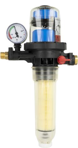 Масляный фильтр со встроенным воздухоотводчиком FloCo-Top-2CM Optimum MC-18, соединение НР3/8" x ВР3/8", длинный фильтрующий элемент Opticlean MC-18, 5-20 мкм