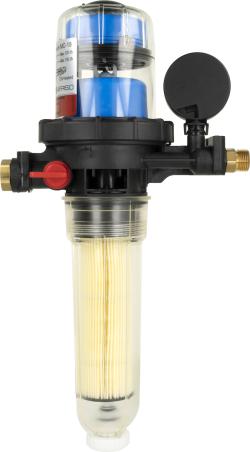 Масляный фильтр со встроенным воздухоотводчиком FloCo-Top-2CM Optimum MC-18, соединение НР3/8" x ВР3/8", длинный фильтрующий элемент Opticlean MC-18, 5-20 мкм