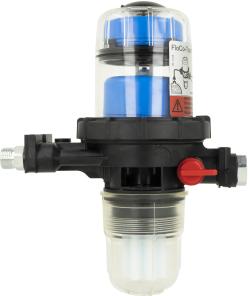 Масляный фильтр со встроенным воздухоотводчиком FloCo-Top-1C Si, соединение НР3/8" x ВР3/8", короткий пластиковый фильтрующий элемент 50 мкм