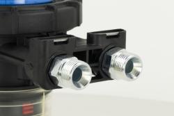 Масляный фильтр со встроенным воздухоотводчиком FloCo-Top-1C Si, соединение НР3/8" x ВР3/8", короткий пластиковый фильтрующий элемент 50 мкм