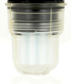 Масляный фильтр со встроенным воздухоотводчиком FloCo-Top-1C Si, соединение НР3/8" x ВР3/8", короткий пластиковый фильтрующий элемент 50 мкм