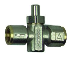 Кран манометрический 2-ходовой с кнопкой, 2x ВР1/2", MOP 5, никелированный