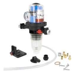 Масляный фильтр со встроенным воздухоотводчиком FloCo-Top-2CM Si, соединение НР3/8" x ВР3/8", короткий пластиковый фильтрующий элемент 50 мкм