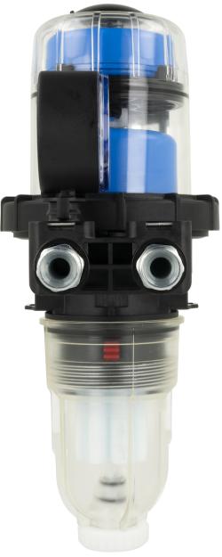 Масляный фильтр со встроенным воздухоотводчиком FloCo-Top-2CM Si, соединение НР3/8" x ВР3/8", короткий пластиковый фильтрующий элемент 50 мкм