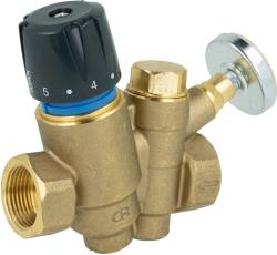 Термостатический балансировочный клапан ATB 210 с функцией перегрева для циркуляции ГВС, DN20, 40÷60°C, kv 1,7 м³/ч