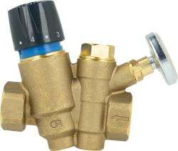Термостатический балансировочный клапан ATB 200 с функцией перегрева для циркуляции ГВС, DN15, 40÷60°C, kv 1,7 м³/ч