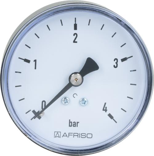 63537 Манометр RF 63, fi63 мм, 0÷4 бар, НР1/4", ax, кл. 2,5 - Фотогалерея AFRISO 1