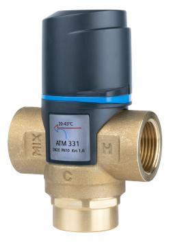 Термостатический смесительный клапан ATM 331, DN20, ВР3/4", 20÷43°C, Kvs 1,6 м³/ч