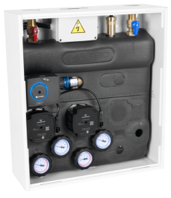 PrimoBox AZB 251 с гидрострелкой, 1 контур со смесительным клапаном и приводом ARM и 1 контур с термостатическим клапаном ATM