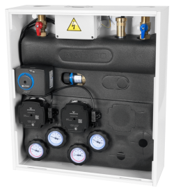 PrimoBox AZB 251 с гидрострелкой, 1 контур со смесительным клапаном и приводом ARM и 1 контур с термостатическим клапаном ATM