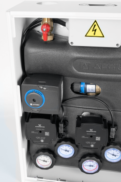 PrimoBox AZB 251 с гидрострелкой, 1 контур со смесительным клапаном и приводом ARM и 1 контур с термостатическим клапаном ATM