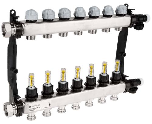 86407 ProCalida VA 1C из нержавеющей стали, 7 контуров, гайки ВРП1'', 0,5 - 4,0 л/мин - Фотогалерея AFRISO 1