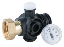 Комплект из двух соединений с гайками ВРП1" для ProCalida EF1 K с термометрами и ручными воздухоотводчиками