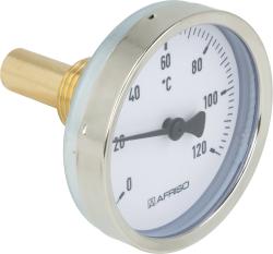 Термометр биметаллический BiTh 63, fi63 мм, 0÷120°C, L 40 мм, НР1/2", ax, кл. 2