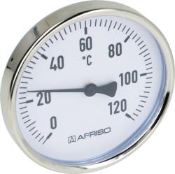 Термометр биметаллический BiTh 100, fi100 мм, 0÷120°C, L 63 мм, НР1/2", ax, кл. 2