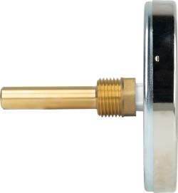 Термометр биметаллический BiTh 100, fi100 мм, 0÷120°C, L 63 мм, НР1/2", ax, кл. 2