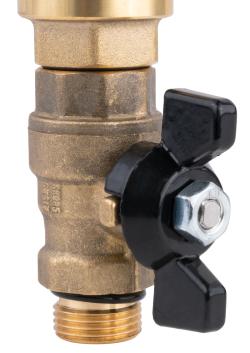 Автоматический воздухоотводчик, для солнечных систем НР3/8", с запорным шаровым краном НР3/8".