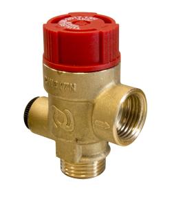 Предохранительный клапан для центрального отопления MS с соединением для манометра ВР1/4", 1,5 бар, ВР1/2" x ВР3/4"