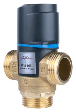 Термостатический смесительный клапан ATM 563, DN20, НРП1", 35÷60°C, Kvs 2,5 м³/ч