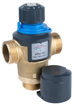 Термостатический смесительный клапан ATM 763, DN20, НРП1", 35÷60°C, Kvs 3,2 м³/ч