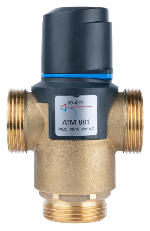 1288110 Термостатический смесительный клапан ATM 881, DN25, НРП1 1/4", 20÷43°C, Kvs 4,2 м³/ч - Фотогалерея AFRISO 1