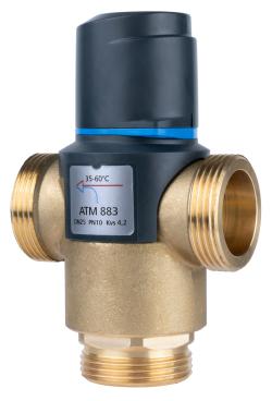 Термостатический смесительный клапан ATM 883, DN25, НРП1 1/4", 35÷60°C, Kvs 4,2 м³/ч