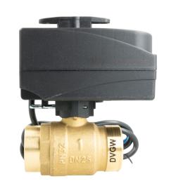 2-ходовой шаровой кран с приводом BEV, DN25, ВР1", Kvs 60 м³/ч, 24 В AC, НО