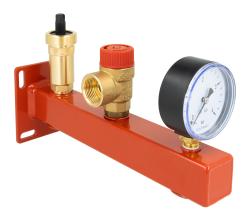 Группа безопасности котла BSS, Nmax UDT 42,6 кВт, с предохранительным клапаном MS 1,5 бар, с подключением расширительного бака