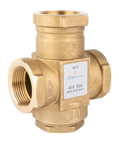 Термический клапан ATV 554, DN32, ВР1 1/4", kvs 9, 50°C