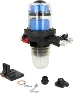 Масляный фильтр со встроенным воздухоотводчиком FloCo-Top-1C Si, соединение НР3/8" x ВР3/8", короткий пластиковый фильтрующий элемент 50 мкм